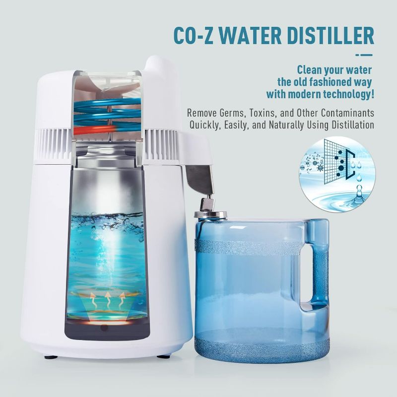 Photo 5 of (READ FULL POST) CO-Z 6L Water Distiller, Larger 1.6 Gal Countertop Home Distillers, Distilling Pure Water Machine for Home Table Desktop, 