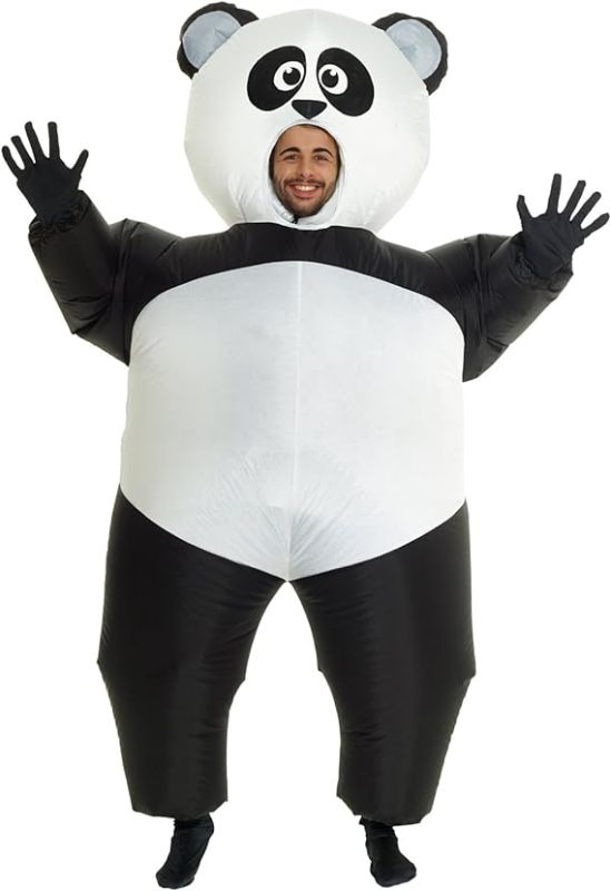 Photo 1 of Morph Giant Panda Inflatable Blow Up Costume Costume - One Size fits Most Black/White