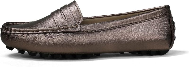 Photo 1 of ilatyia Women's Rose Gold Loafers Leather Loafers for Women Penny Loafers for Women Driving Loafers for Women 1108 Rose Gold US 7.5