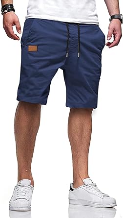 Photo 1 of JMIERR Boys Casual Shorts - Cotton Drawstring Summer Beach Stretch Waist Twill Chino Golf Shorts with Pockets 4-5T Z Boys - Navy Youth Large