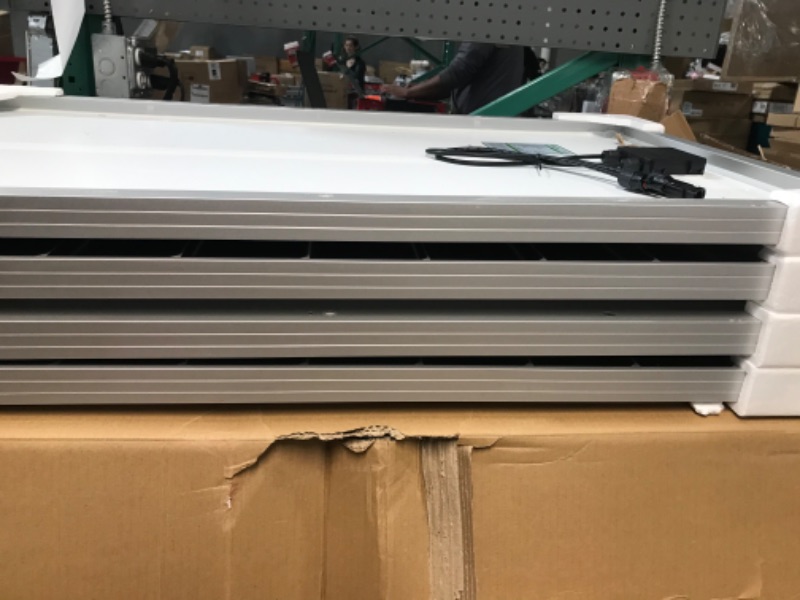 Photo 1 of Traver Force Solar Panel 100 Watt 10BB Monocrystalline 12V Solar Panels for Home High Efficiency Solar Module Power Charger for RV Camping Cabin Marine Boat Motorhome Off-Grid Black 4-Pack 100W 4 Pack