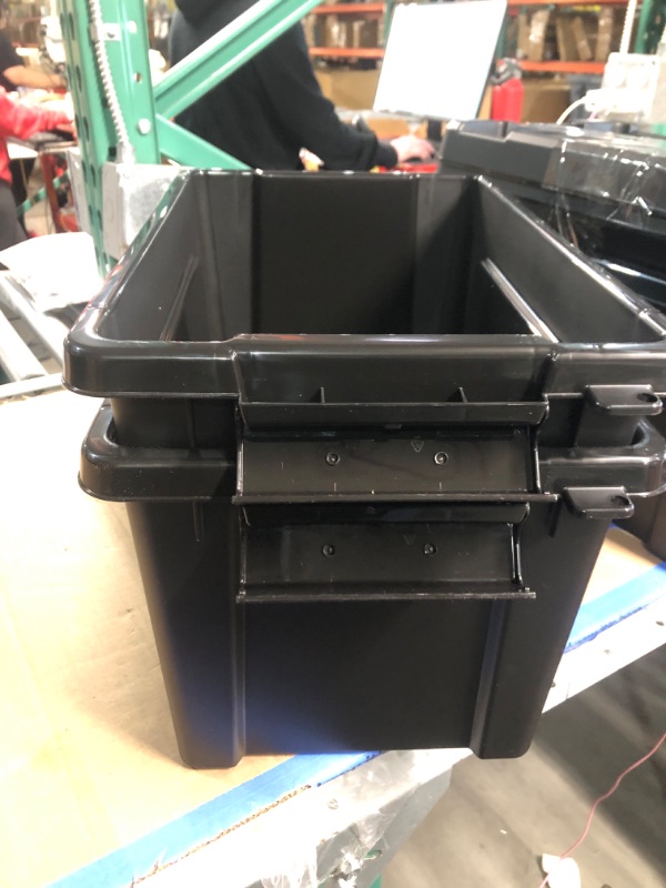 Photo 1 of ***NON-REFUNDABLE PACK OF 2***
 IRIS USA 5 Gallon Heavy-Duty Stackable Storage Tote 5 Gal - 2 Pack
