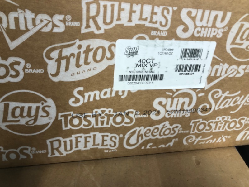 Photo 1 of ***NON-REFUNDABLE USE BY JAN 2, 2024***
Sunchips Multigrain Chips Variety 1 Ounce Pack of 40 Variety Pack 1 Ounce