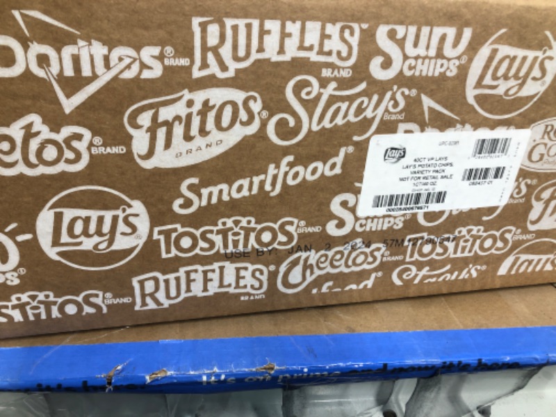 Photo 1 of ***NON-REFUNDABLE USE BY JAN 2, 2024***
Lay's Potato Chips Variety Pack, 1 oz Bags, 40 Count