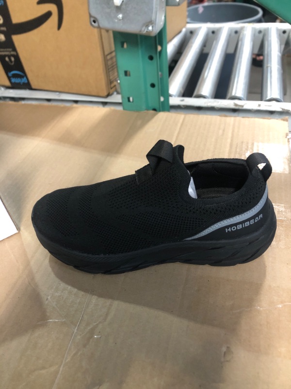 Photo 2 of Black Slip On Shoes for Women Comfortable Walking Shoes