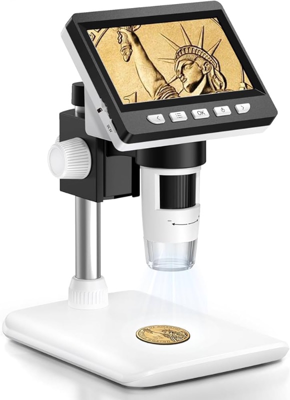 Photo 1 of 4.3" Coin Microscope - Aopick LCD Digital Microscope 