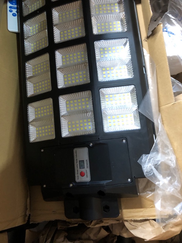 Photo 2 of Ofuray 1800W Solar Street Light Outdoor, 258000LM Solar Street Light Parking Lot Lights Commercial Dusk to Dawn