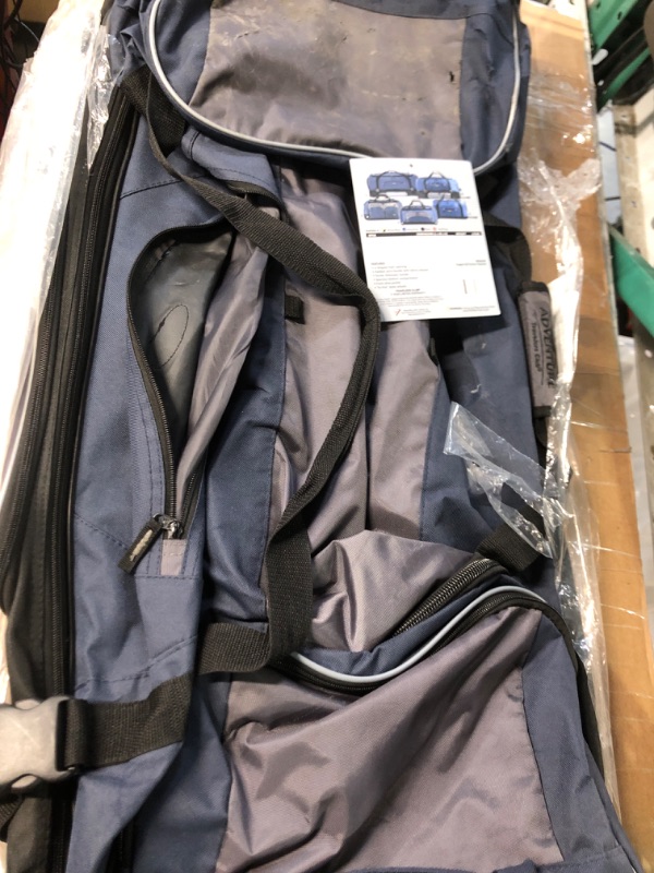Photo 1 of (Damaged Item) Travelers Club Adventure Upright Rolling Duffel Bag 36 Inch 119.0L Navy/Black