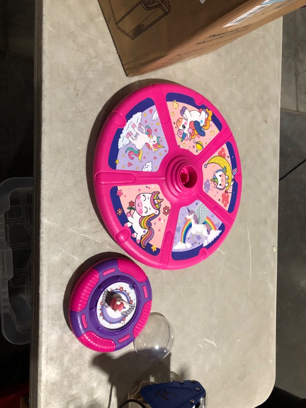 Photo 4 of ***DAMAGED - MISSING PARTS - SEE COMMENTS***
Flooyes Unicorn Sit and Spin Toy, Birthday Gift for Girls Age 1 2 3 4 Years Old, Toddler Toys, with LED and Music, 360° Spin Pink