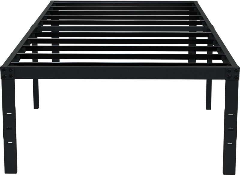 Photo 1 of 
EMODA 18 Inch Twin XL Bed Frames No Box Spring Needed, Heavy Duty XL Twin Metal Platform Bed Frame with Tall Storage Space, Noise Free, Easy Assembly, Black