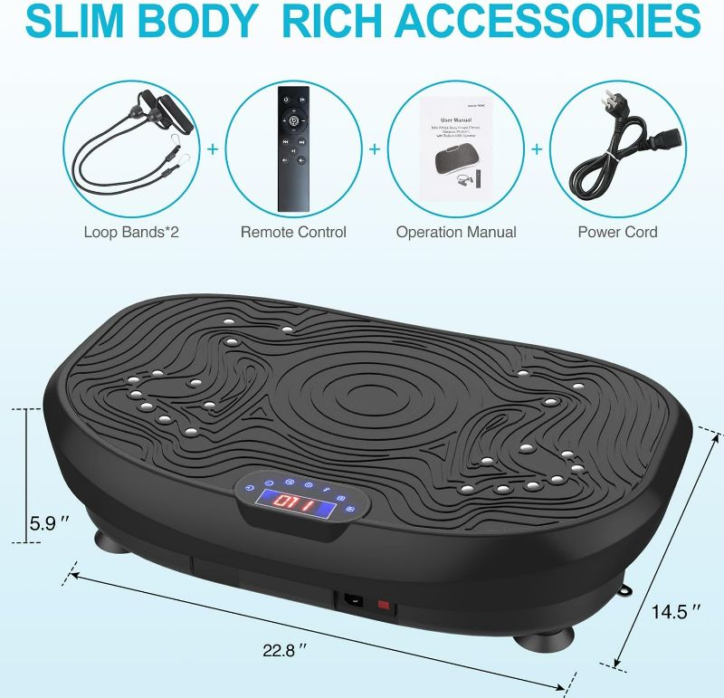 Photo 5 of (READ FULL POST) AXV Vibration Plate Exercise Machine Whole Body Workout Power Vibrate Fitness Platform Vibrating Machine Exercise Board for Weight Loss Shaping