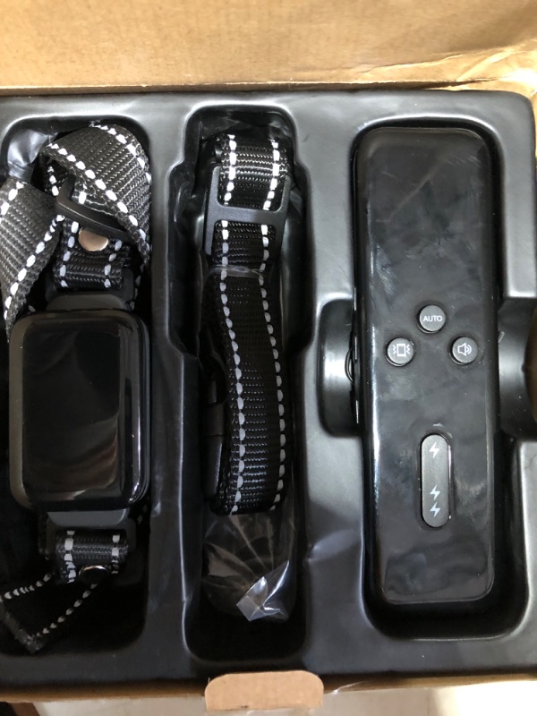 Photo 2 of (item used)(powers on) Dog Training Collar with Remote, Dog Shock Collar with Automatic No Barking Mode