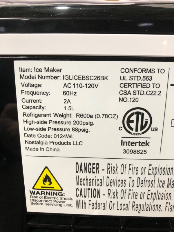 Photo 4 of (used item)(see all images) Igloo Automatic Ice Maker, Self- Cleaning, Countertop Size, 26 Pounds in 24 Hours