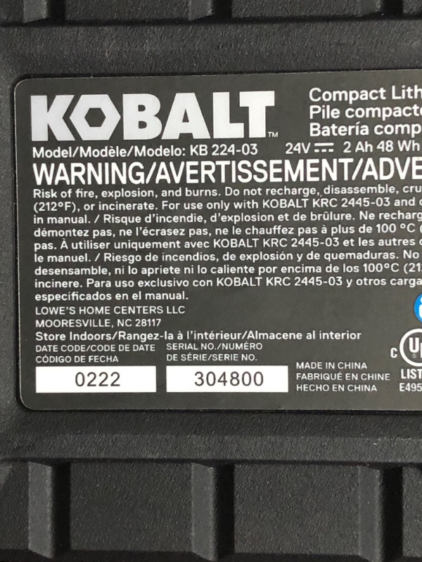 Photo 5 of Kobalt 0.53-Gallon Plastic 24-Volt Battery Powered Handheld Sprayer