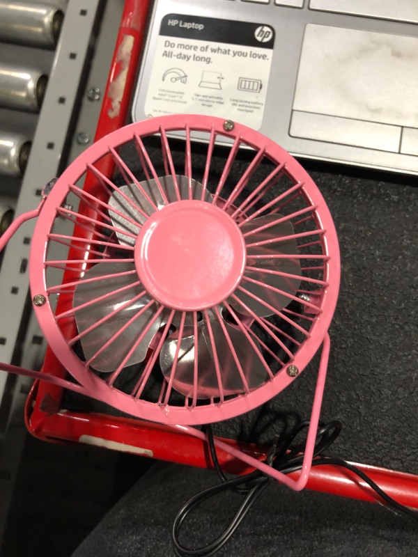 Photo 3 of **FAN NEEDS TO BE SCREWED TO ITEM**
Chchmu USB Fan 4 Inch Mini USB Desk Table Fan Personal Portable Desktop Cooling Fan Powered by USB PC Netbook for Camping Home Office Outdoor Travel, Strong Wind, Pink Pink 4 Inch