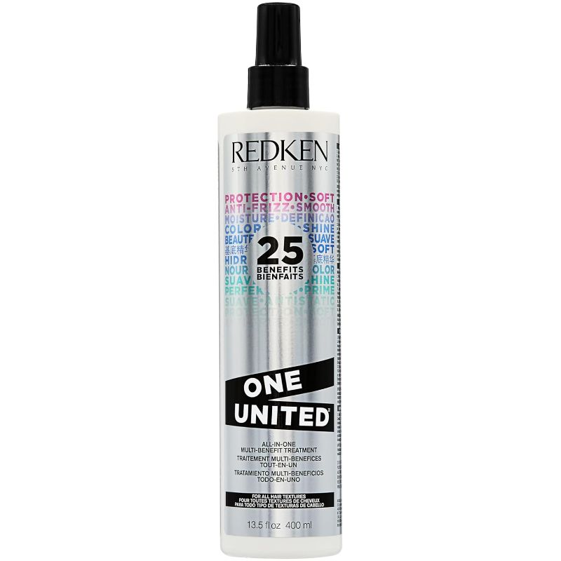 Photo 1 of (Non Refundable Previously Opened) Redken One United Leave In Conditioner | Multi-Benefit Hair Treatment | Detangles, Nourishes, & Smooths Frizz | Heat Protection Spray for Blow Dry & Styling | For All Hair Types | Paraben Free
