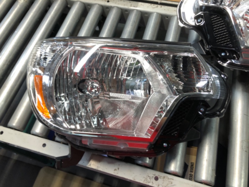 Photo 2 of ***UNABLE TO IDENTIFY EXACT ITEM - STOCK PHOTO FOR REFERENCE ONLY - ACTUAL ITEM MAY DIFFER - SEE PICTURES***
Headlights, Passenger and Driver Side, For 2012-2015 Toyota Tacoma, Amber Reflector, Chrome Housing, Housing Only, No Bulbs