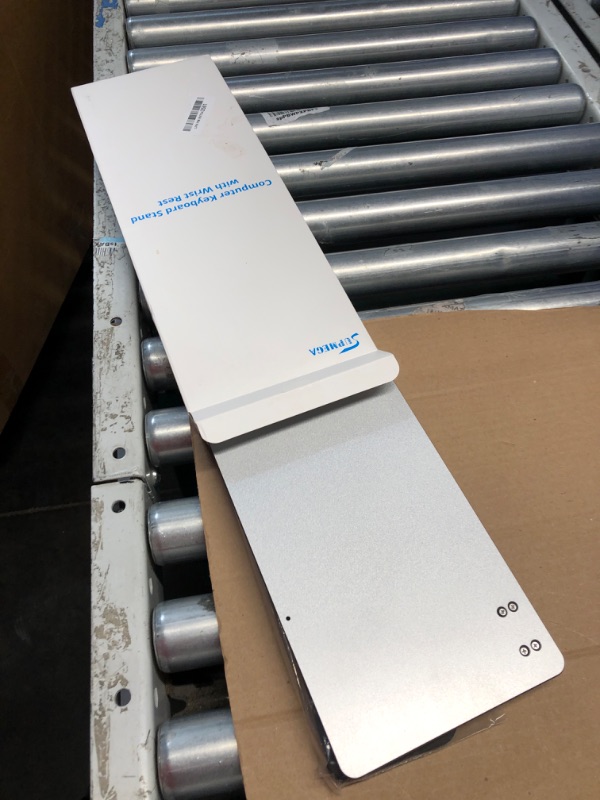 Photo 1 of Computer Keyboard Stand, Tilt Adjustable Keyboard Riser with Wrist Rest & Storage Tray, Hybrid [Aluminum+PC] Keyboard Holder Ergonomic Desk Supplies Accessories for Home Office