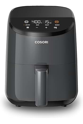 Photo 1 of Cosori Mini Air Fryer 2.1 Qt, 4-in-1 Small Airfryer, Bake, Roast, Reheat, Space-saving & Low-noise, Nonstick and Dishwasher Safe Basket, 30 In-App Recipes, Sticker with 6 Reference Guides, Gray