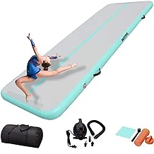 Photo 1 of IBATMS Air Tumbling Mat, 10ft/13ft/16ft/20ft Inflatable Gymnastics Air Mat for Gymnastics Training/Home Use/Cheerleading/Yoga/Water