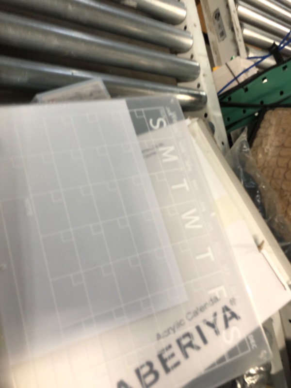 Photo 1 of Haberiya Magnetic Acrylic Calendar for Fridge, 2pcs Clear Dry Erase Board for Refrigerator, Unique Layout Monthly Weekly Calender Menu Planning Boards with 6 Strong Magnet/6 Markers (15.75x12 Inches)