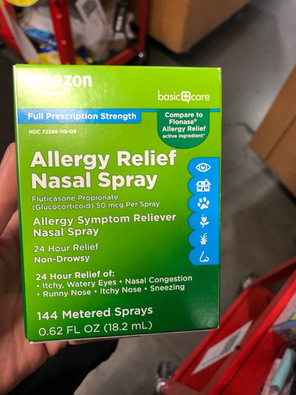 Photo 2 of Amazon Basic Care 24-Hour Allergy Relief Nasal Spray, 03/2024 