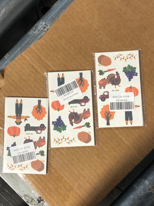 Photo 1 of **NON-REFUNDABLE**
FALL THEMED TEMPORARY TATTOOS