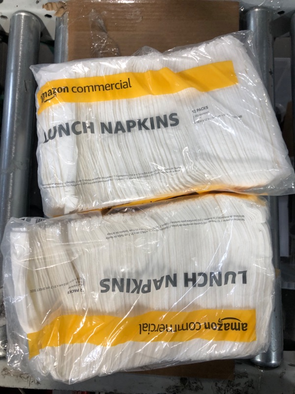 Photo 2 of **MISSING 2 PACKS**
AmazonCommercial 1-Ply White Lunch Napkins (SOFI-067)|Bulk |250 Napkins per Pack (12 Packs)