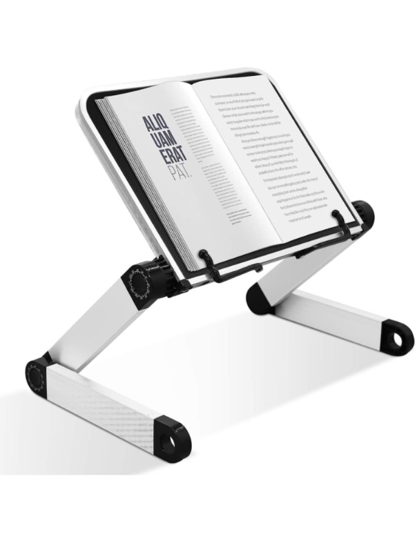 Photo 1 of **CRACK ALONG THE MIDDLE**
Book Stand Laptop Stand Adjustable Book Holder Tray with Page Paper Clips Ergonomic Multi Heights Angles Adjustable