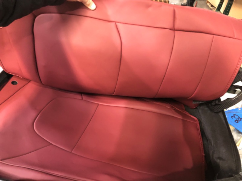 Photo 3 of BWTJF Car Seat Covers Full Set, Front and Rear Seat Covers for Cars, Leatherette Auto Seat Protectors