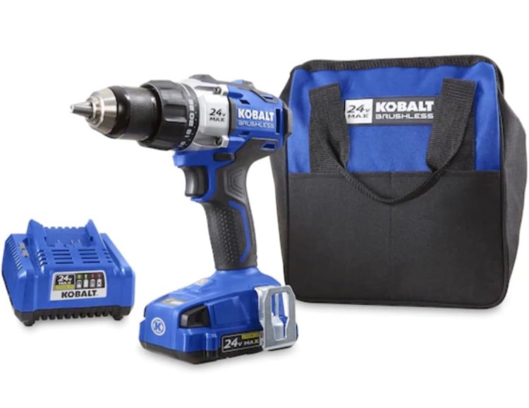 Photo 1 of *** PARTS ONLY ***
Kobalt 24-Volt Max Lithium Ion (Li-ion) 1/2-in Cordless Brushless Drill with Battery and Soft Case