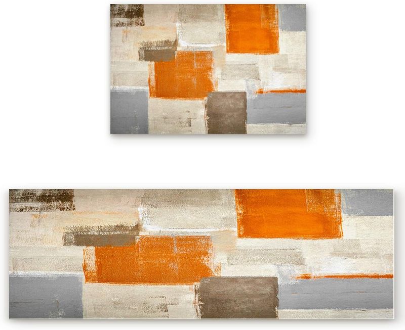 Photo 1 of [READ NOTES]
Orange Kitchen Rugs, Kitchen Mat Kitchen Gadgets, Orange Abstract Art Runner Rug, Kitchen Mats for Floor