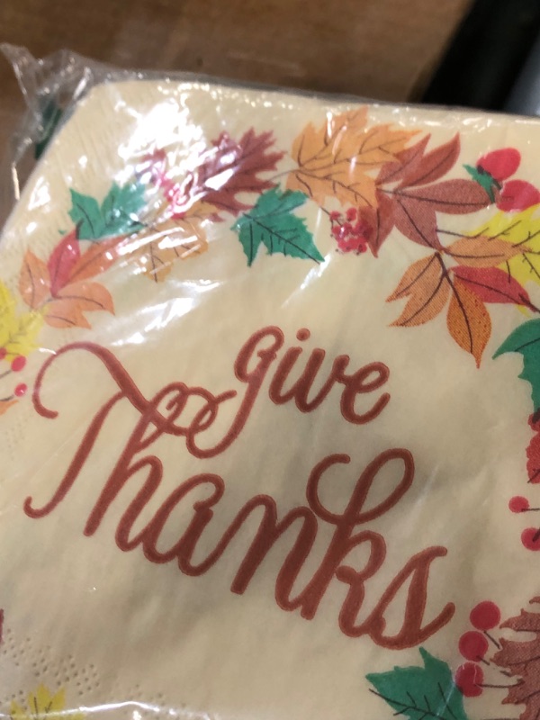 Photo 1 of Oigco Thanksgiving Paper Plates Kit Serves 48 Thanksgiving Disposable Dinnerware Set Includes Dinner Plates,