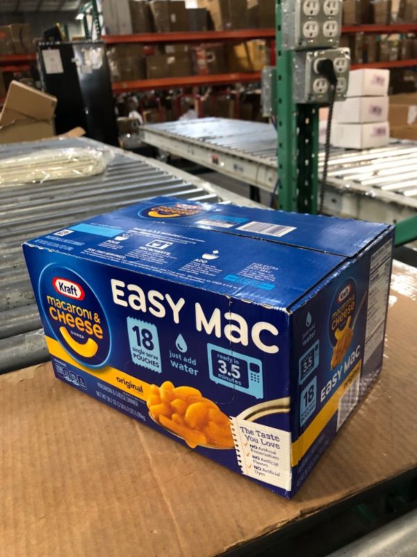 Photo 1 of Kraft Easy Mac Original Macaroni & Cheese Microwavable Dinner (18 ct Packets) 18 Pouches