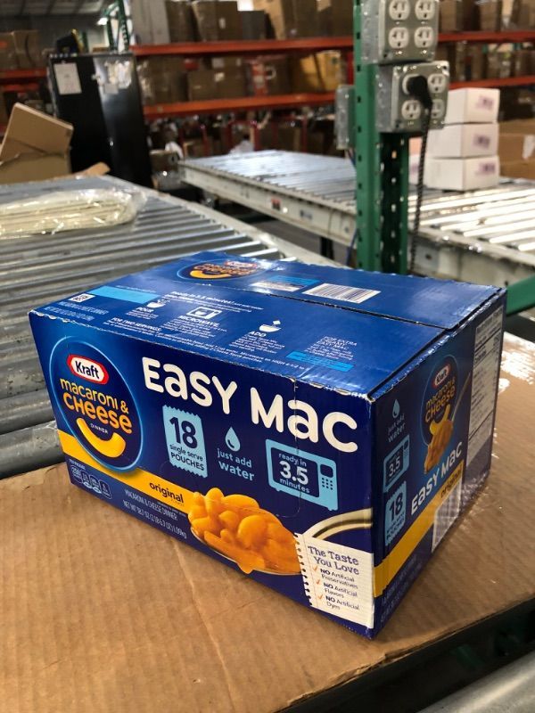 Photo 2 of Kraft Easy Mac Original Macaroni & Cheese Microwavable Dinner (18 ct Packets) 18 Pouches