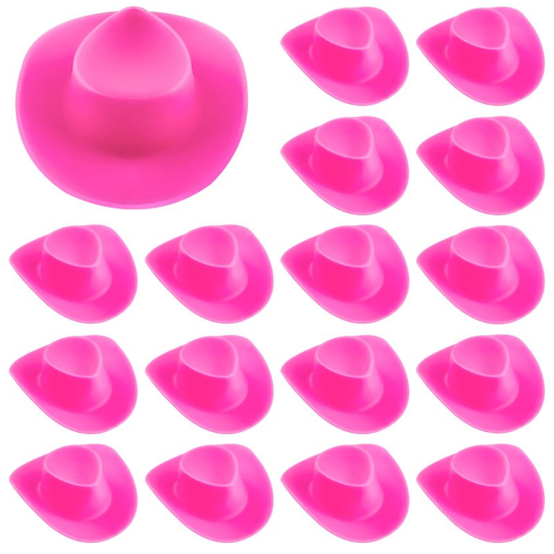 Photo 1 of 40 PCS Mini Western Cowboy Hat, Plastic Cowgirl Hat Cute Miniature Hat Party Decoration Accessories 