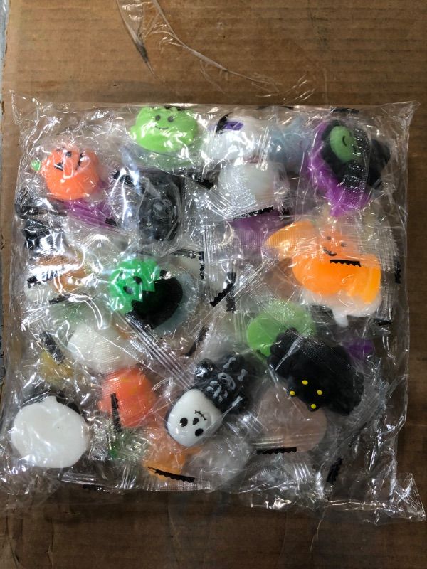 Photo 2 of 38Pcs Halloween Mochi Squishy Toys, Halloween Themed Squishies Bulk Treat Bags Gifts, Goodie Bag Fillers