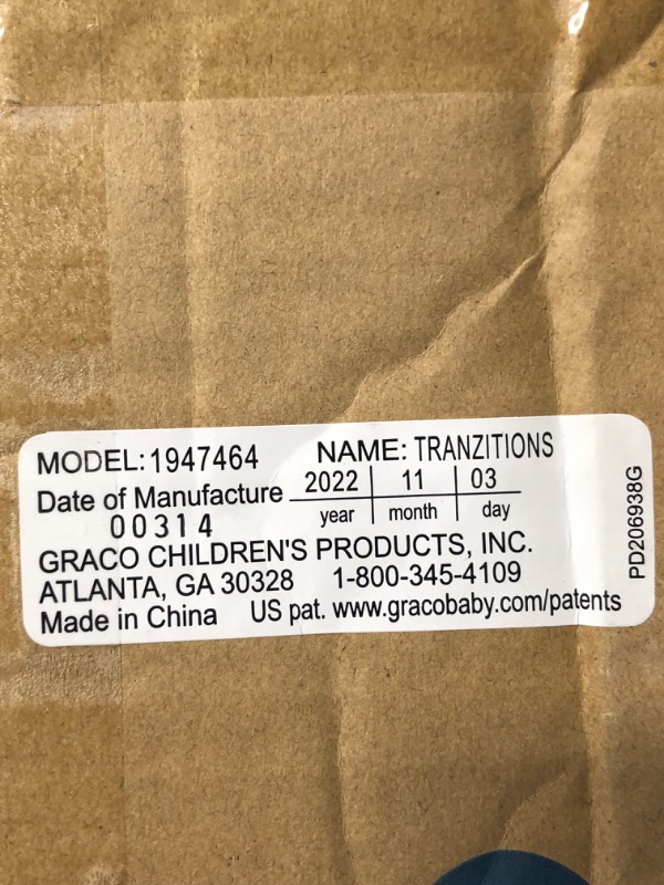 Photo 4 of **EXP 11 - 03 - 2024/ SEE PHOTOS FOR REFERANCE**
**Graco Tranzitions 3 in 1 Harness Booster Seat, Proof Tranzitions Black