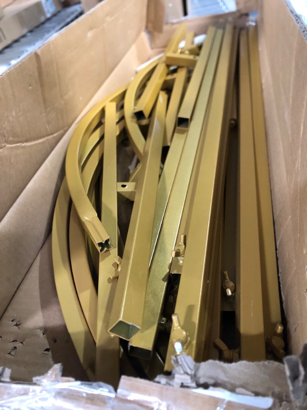 Photo 1 of Fomcet Metal Arch Backdrop Stand Set of 3 Gold Wedding Arch Stand 7.2FT & 6.6FT & 6FT Arched Backdrop Frame