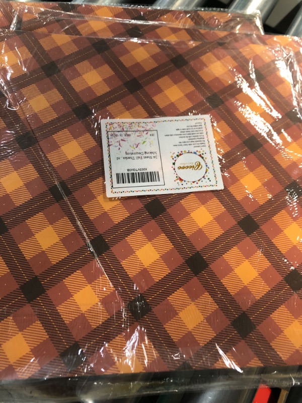 Photo 2 of *SET OF 2*24 Sheet Fall Plaid Pattern Paper Pack Scrapbook Specialty Thanksgiving Paper Double-Sided Decorative Craft Paper for Fall Thanksgiving DIY Scrapbook Card Making Decoration