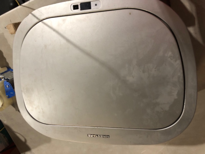 Photo 4 of ***VERY USED*VERY DIRTY*MINOR SCRATCHES/DENTS***
Ninestars DZT-80-35 Automatic Touchless Infrared Motion Sensor Trash Can, 21 Gal 80L (Oval, Silver/Brush Lid)