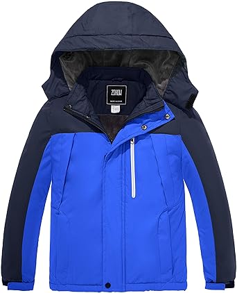 Photo 1 of 6-7Y ZSHOW Boys' Waterproof Ski Jacket Windbproof Hooded Mountain Sportswear Outdoor Raincoat 6-7 YOUTH