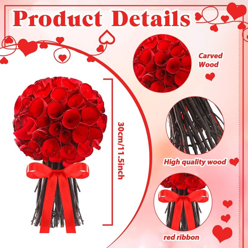 Photo 3 of (READ FULL POST) 60 Pcs Valentines Day Rose Artificial Flowers and Babys Breath Artificial Flower Set, 30 Red Real Looking Fake Roses 30 White Fake Gypsophila Flowers for DIY Wedding Bouquet Centerpiece