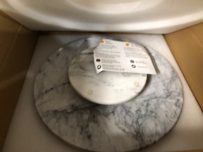 Photo 2 of 12'' Marble Lazy Susan Kitchen Turntable