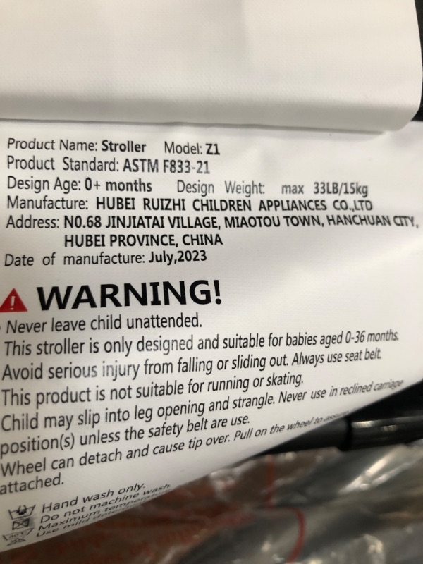 Photo 2 of ***USED - LIKELY MISSING PARTS - UNABLE TO VERIFY FUNCTIONALITY***
Cozykid Bser Baby Stroller, Black, Folding, Baby Stroller, Suitable for 0-36 Months Newborn, Lightweight Baby Stroller with Large Storage Basket and Adjustable Handle