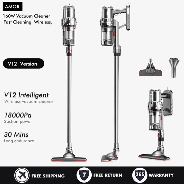 Photo 1 of ***USED - MISSING POWER CORD - UNABLE TO TEST***
V12 Wireless Handheld Vacuum Cleaner180W 10kPa Suction Power Vertical Clean Vacuum Cleaner Multi-function Mopping Machine