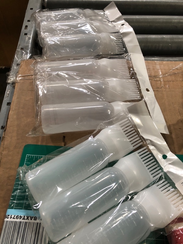 Photo 2 of ****B UNDLE PACK OF 3 NON-REFUNDABLE***FRCOLOR Root Comb Applicator Bottles 3pcs Hair Dye Brush Bottle s Salon Hair Coloring Dyeing Shampoo Applicator Bottle for Home Salon(White) Rosemary Water