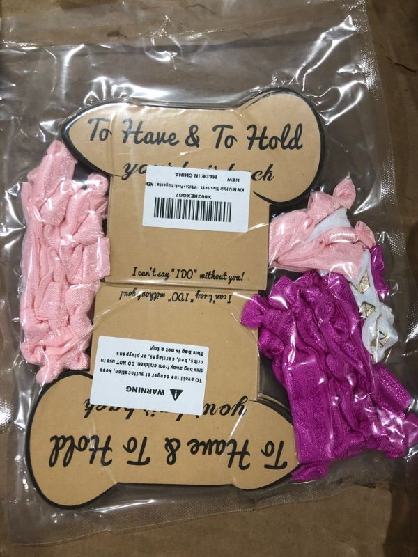 Photo 1 of ***BUNDLE PACK OF 2 NON REFUNDABLE***
Bachelorette Party Favors, 12 Packs Bachelorette Hair Ties Bridesmaid Proposal Gifts Pink Supplies Pack of 12