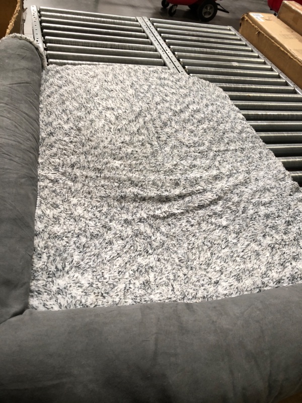 Photo 2 of Orthopedic Pet Bed Deluxe Plush L-Shaped Couch with Waterproof Lining Bolster Sleeping Sofa with Removable Washable Cover & Nonskid Bottom for Medium Dogs, Gray

