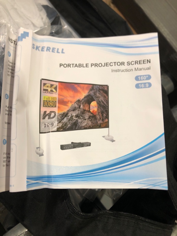 Photo 1 of **READ NOTES**Projector and Screen,Projector with WiFi and Bluetooth&Projector Screen with Stand 100 inch Build Home Theater Portable use for Indoor Party,Match,Gaming,Moving Night